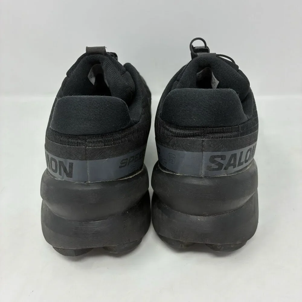 Salomon Speedcross 6 Black Phantom Mens Size 9.5 Trail Running Shoes Sneakers